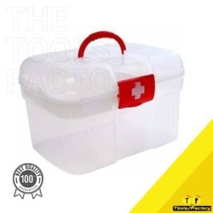 Lycus White Medicine Box - 7 L Plastic Utility Container  (White, Red)