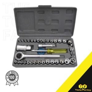 Toolkit Stainless Steel 40 Pcs Combination Socket