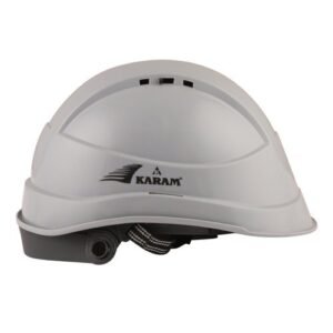 High Density Polyethylene Karam PN541 Apex Grey ISI Marked Safety Helmet with Peak