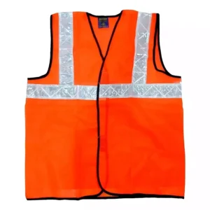 BRALA Orange 50.8mm(2 Inch) High Visibility Reflective Tape Safety Neon Waistcoat Jacket for Construction Workers, Traffic Police (Pack of 12 Piece)