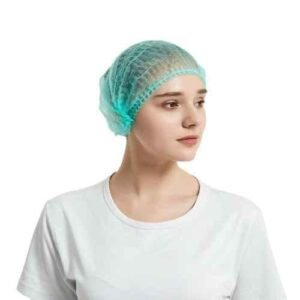 C-Cure 18 inch Non-Woven Green Disposable Bouffant Cap, (Pack of 100)