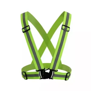 GENERIC Green Safety Cross Belt Reflective Jacket (Pack of 2)