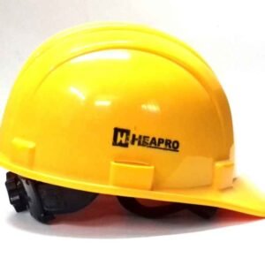 Heapro Yellow Ratchet Safety Helmet, HR-001 (Pack of 5)