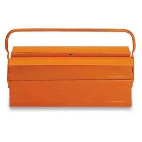 Implemental 45x15x15cm Metal Orange Tool Box with 3 Compartments for Home & Garage 1 Implemental 45x15x15cm Metal Orange Tool Box with 3 Compartments for Home & Garage