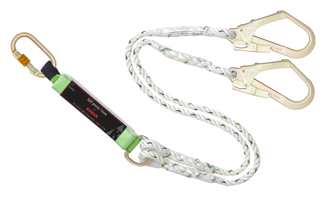 Karam 2m Twisted Safety Rope E.A Forked Lanyard, PN 351 1 Karam 2m Twisted Safety Rope E.A Forked Lanyard, PN 351