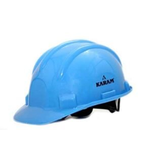 Karam Plastic Blue Cradle Ratchet Type Safety Helmet, PN-521
