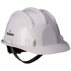 Karam Plastic Grey Cradle Ratchet Type Safety Helmet, PN 521