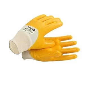 Mallcom 9 Inch Yellow Light Palm Nitrile Safety Gloves, LPKY (Pack of 12)