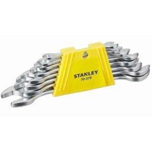 Stanley 8 Pcs CRV Steel Double Ended Open Jaw Spanner Set, 70-379E